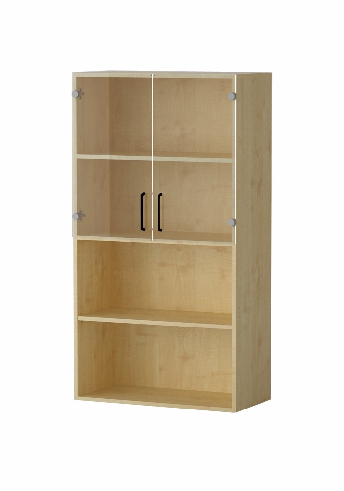 Shelf AMATA 4, 2 columns with glass doors