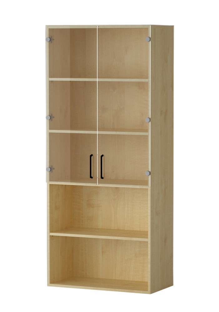 Shelf AMATA 5, 3 columns with glass doors