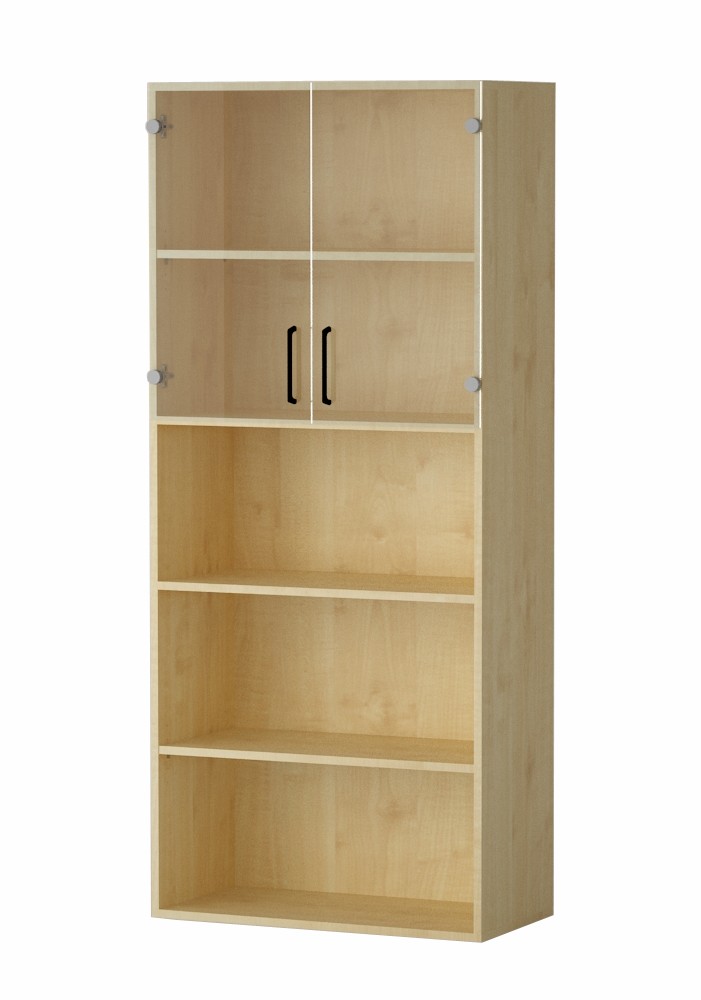 Shelf AMATA 5, 2 columns with glass doors