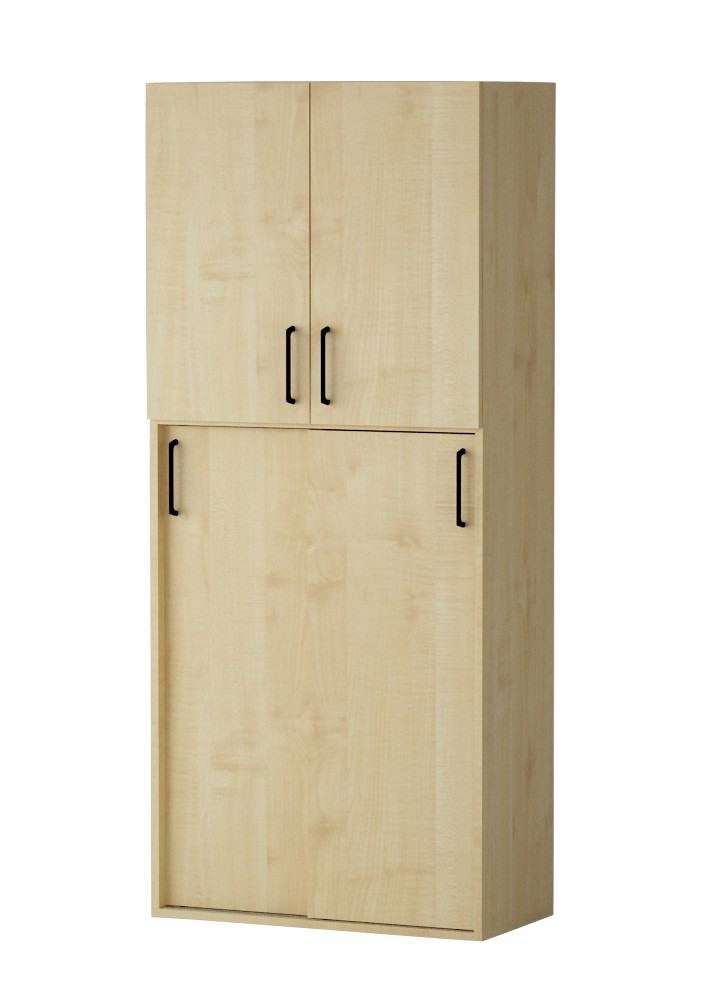 Shelf AMATA 5, 3 columns with sliding doors, 2 columns with hinged doors
