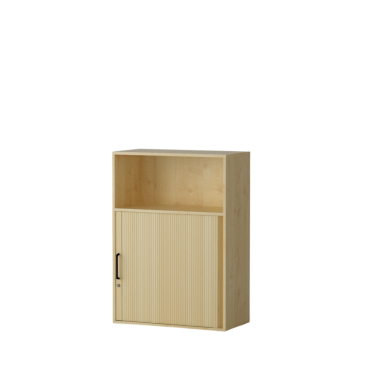Shelf AMATA 3, 2 columns with louvered doors and lock