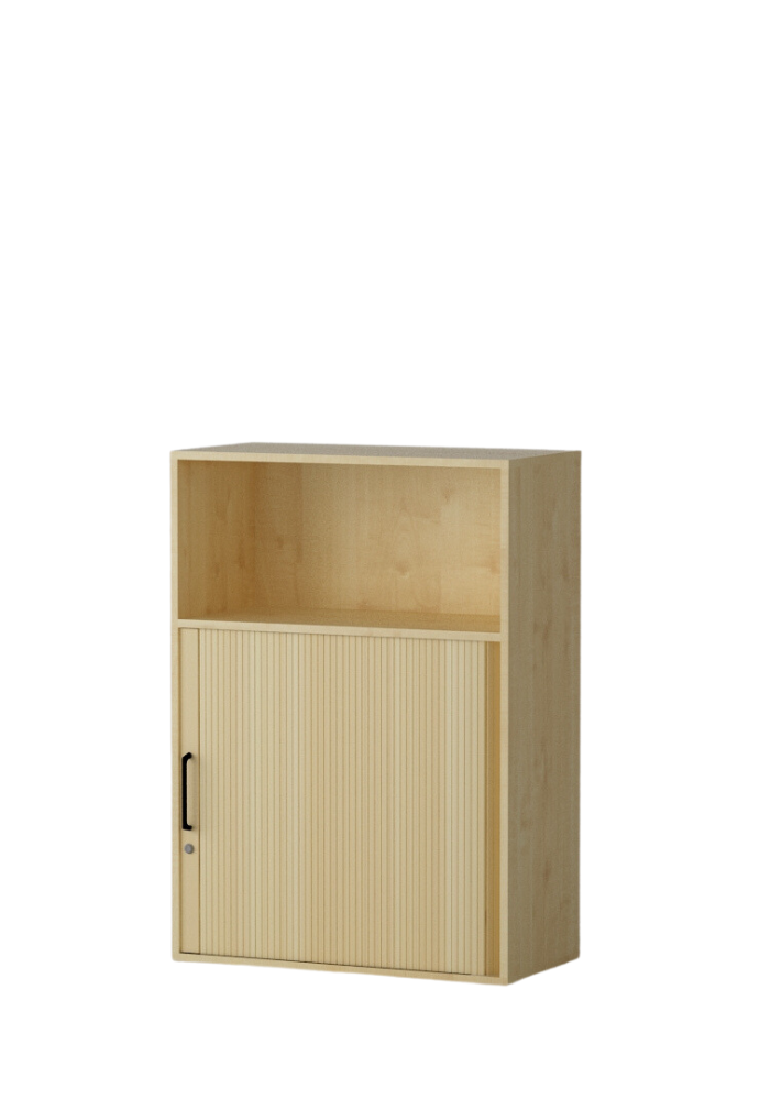 Shelf AMATA 3, 2 columns with louvered doors and lock