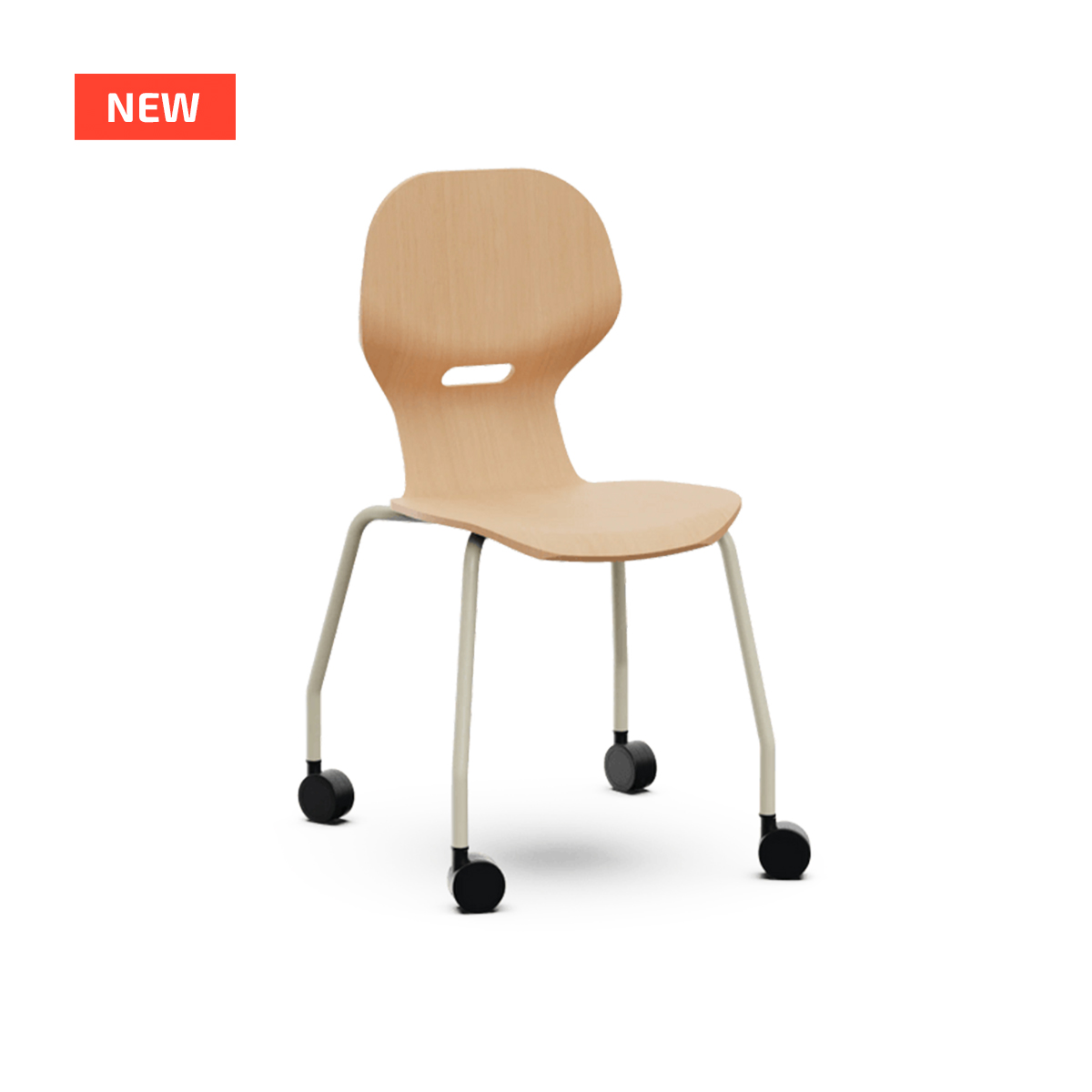 School chair Lia Wood Castors (New)