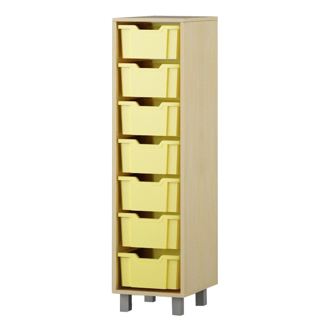 Shelf with boxes 1x7 F2