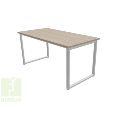 Rectangular desk with EC-50x25 mm O-shaped leg frame
