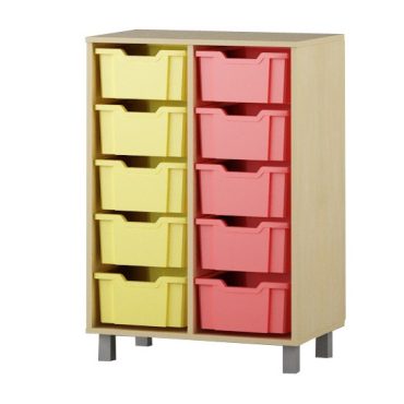 Shelf with boxes 2x5 F2