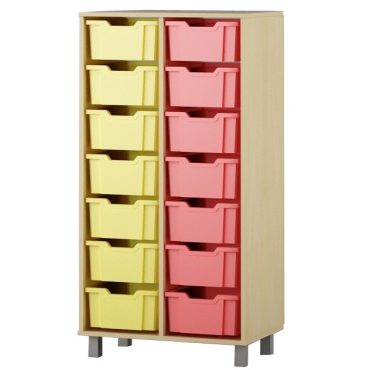 Shelf with boxes 2x7 F2