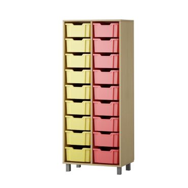 Shelf with boxes 2x9 F2