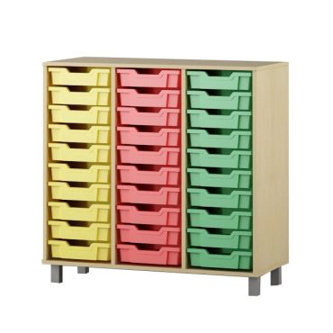 Shelf with boxes 3x10 F1