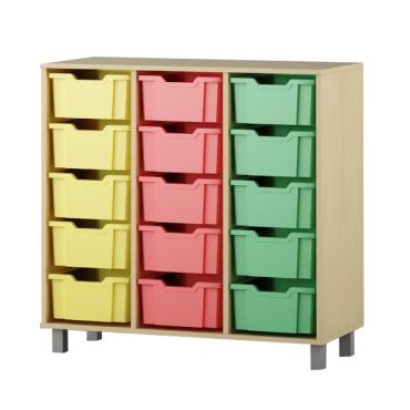 Shelf with boxes 3x5 F2