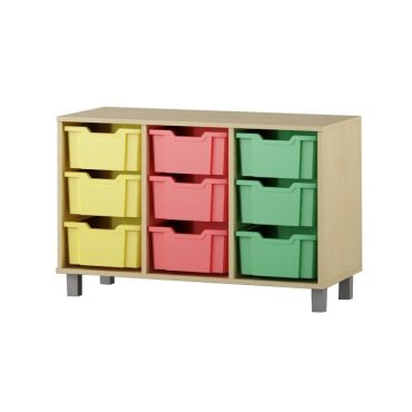 Shelf with boxes 3x3 F2