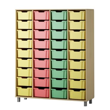 Shelf with boxes 4x9 F2