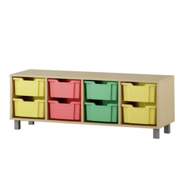 Shelf with boxes 4x2 F2