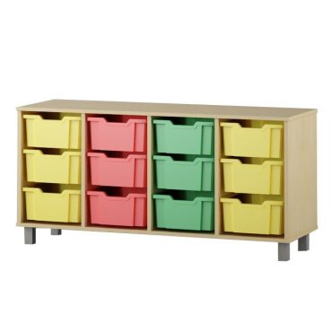Shelf with boxes 4x3 F2