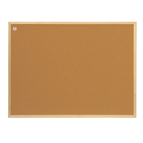 Cork board with wooden frame
