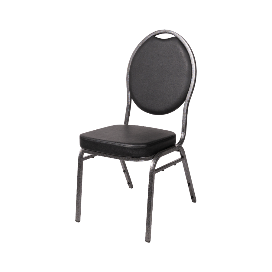 Herman Deluxe chair, black eco-leather