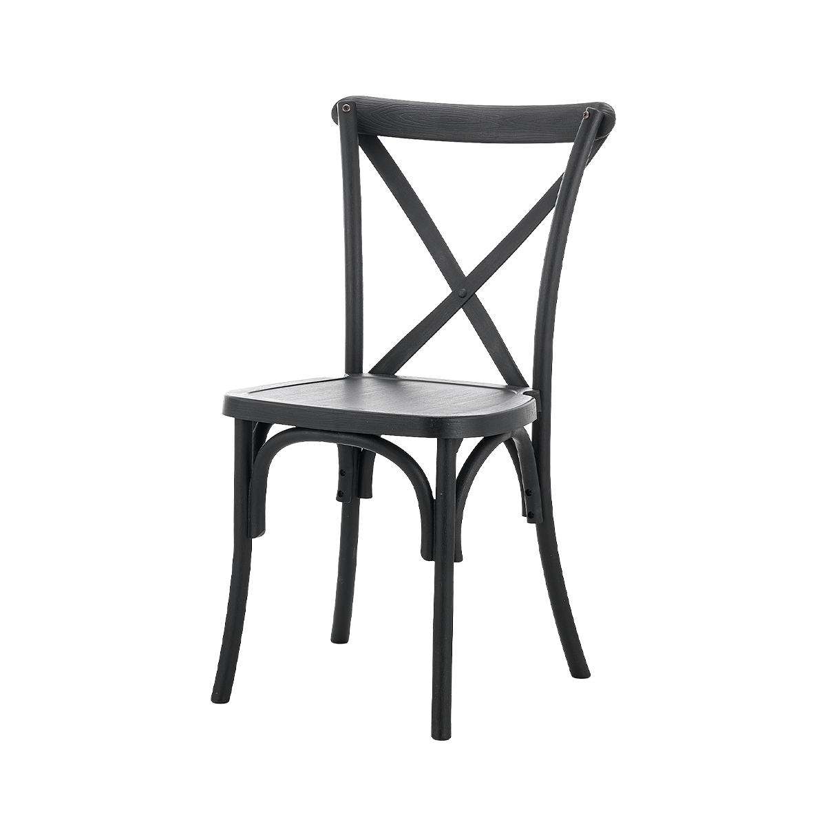 Cross-Back Wood Chair