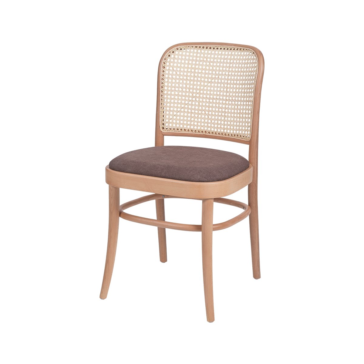 Loomi 811 wooden chair, natural rattan - seat