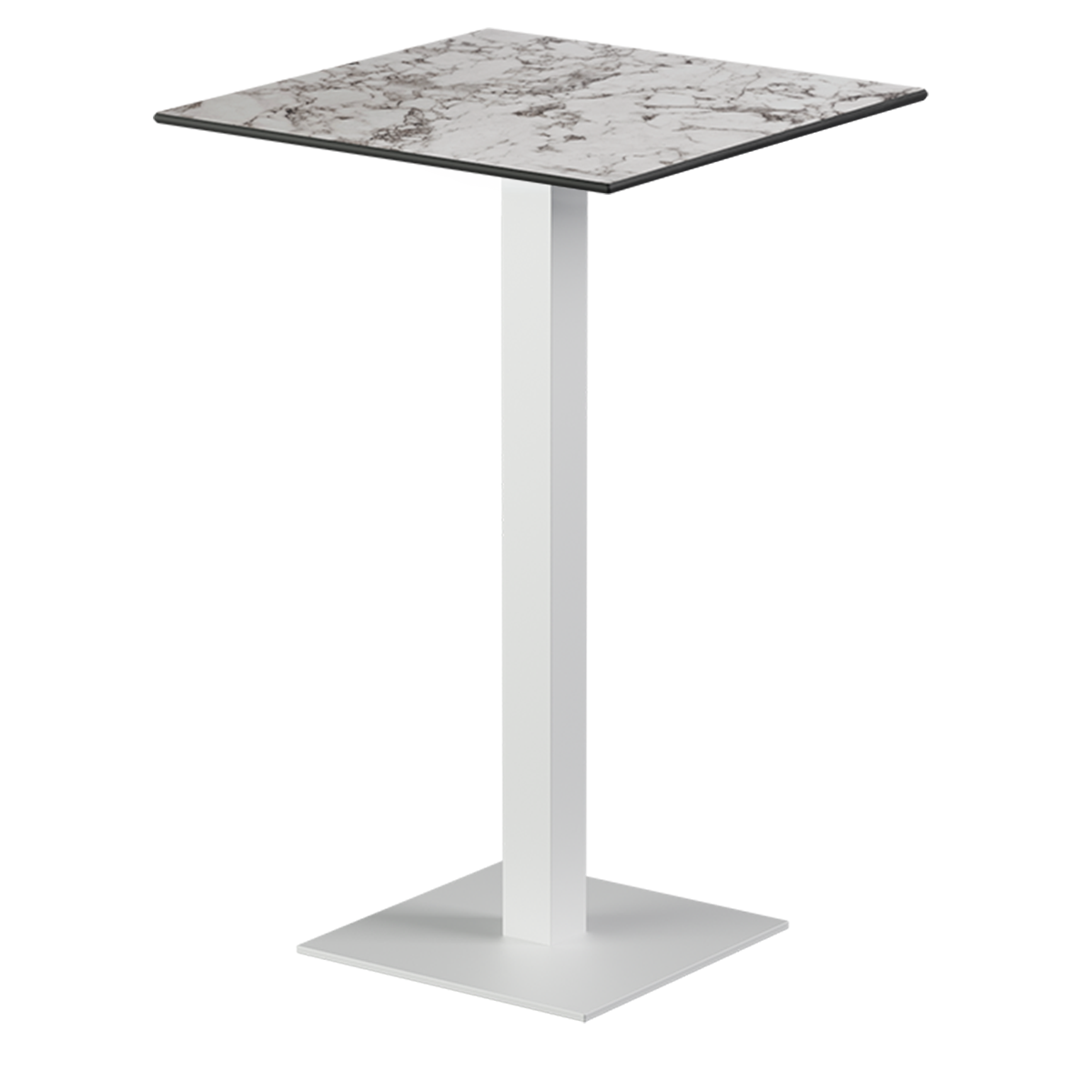 Alfa Bar table, white HPL top