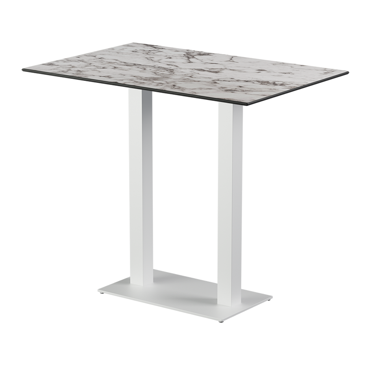 Alfa Bar Duo table, white HPL top