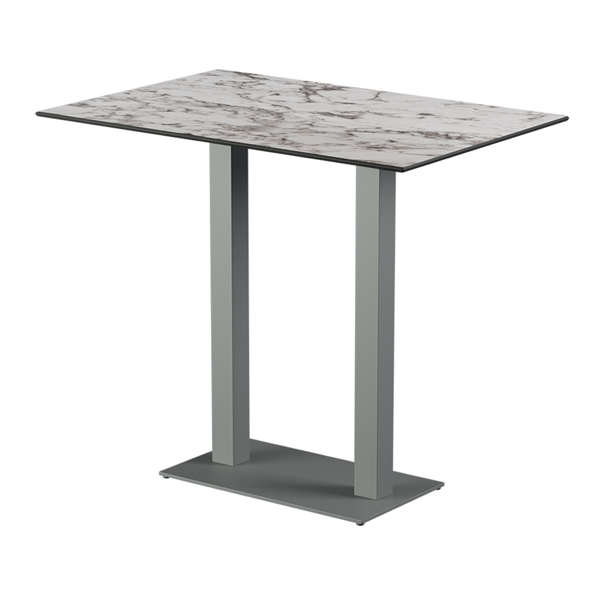 Alfa Bar Duo table, gray HPL top