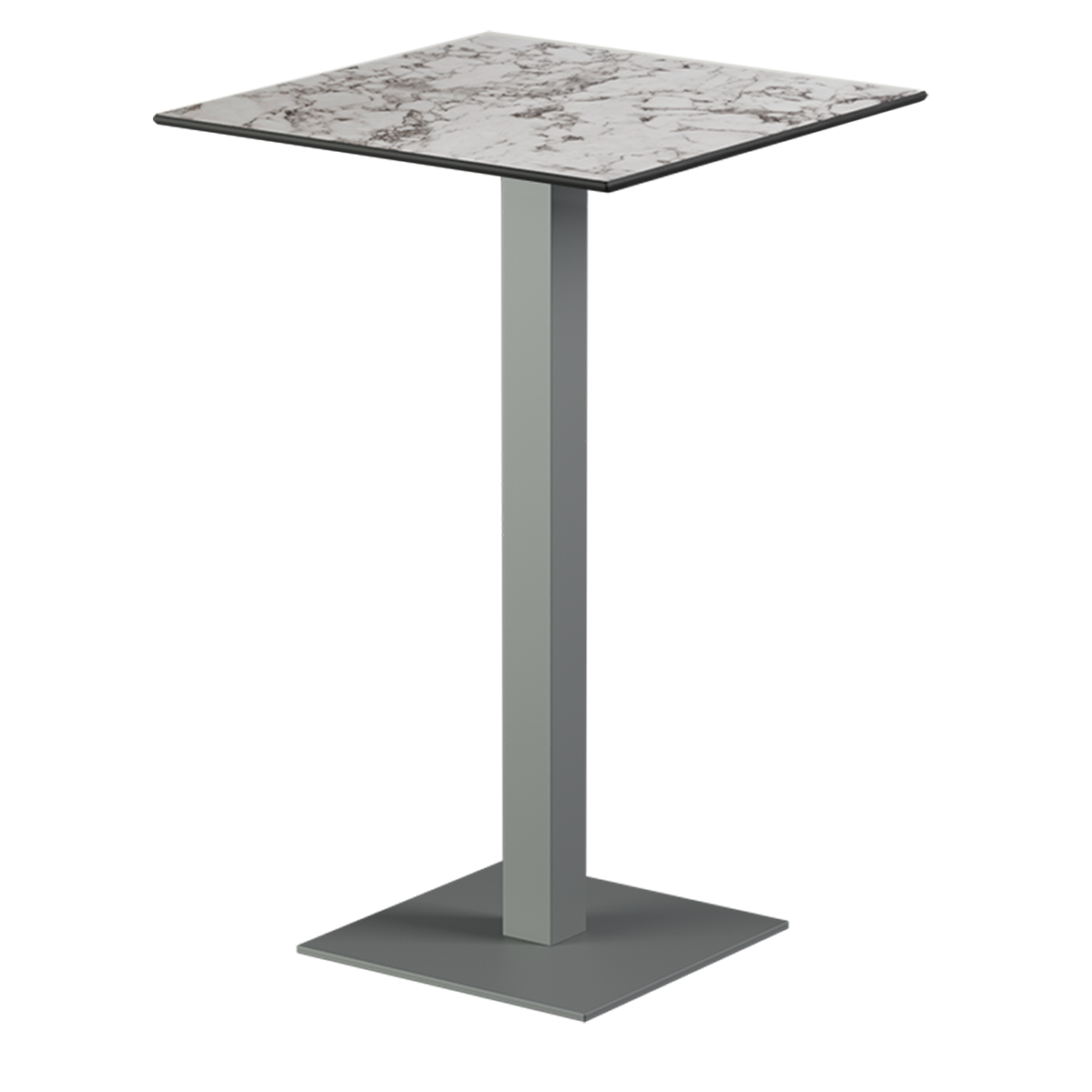 Alfa Bar table, gray HPL top