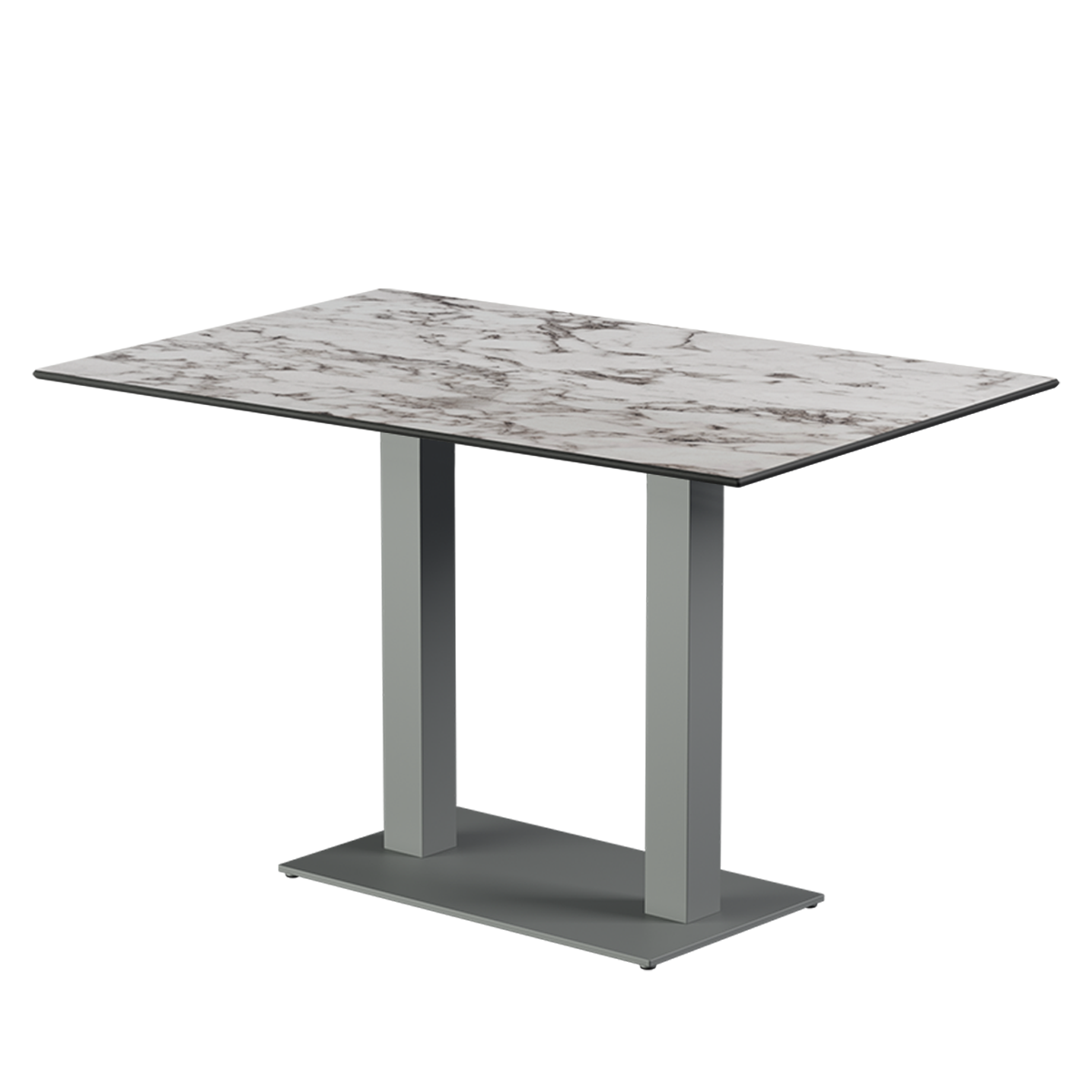 Alfa Duo table, gray HPL top