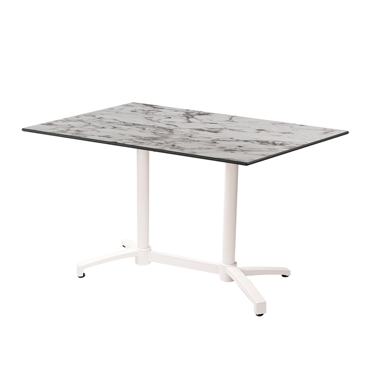 Cross Comfort Duo table, white HPL top