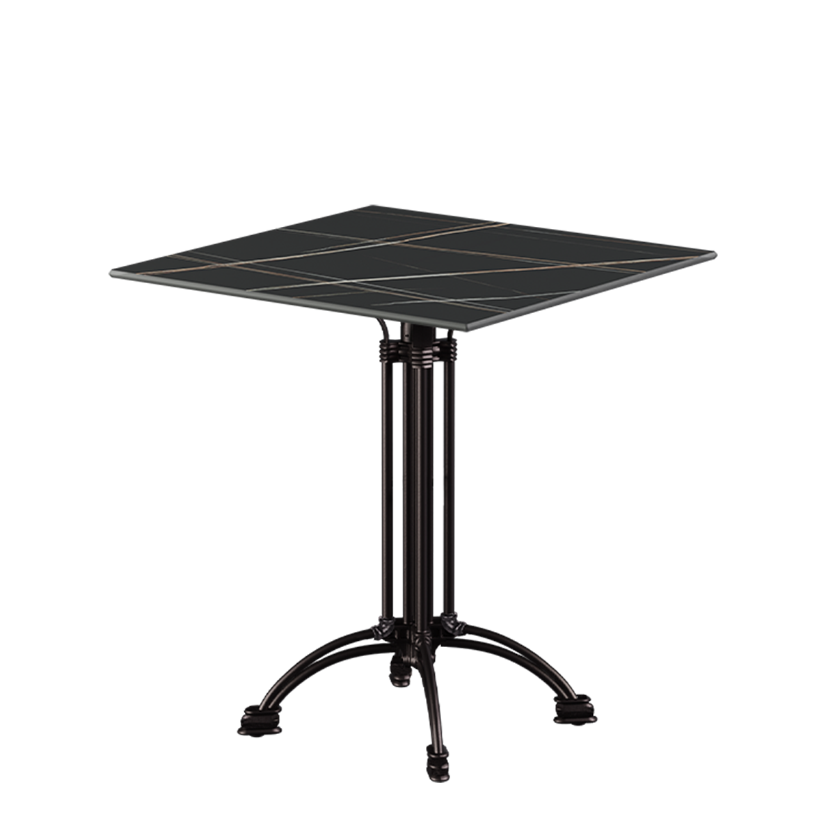 Rustical table with a sintered quartz top